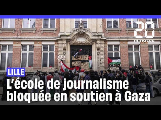 Guerre Israël-Hamas:  L’école de journalisme de Lille bloqué en soutien à Gaza #shorts