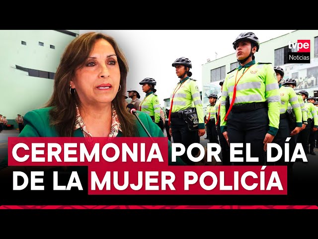 ⁣Presidenta Dina Boluarte participa en homenaje por el Día de la Mujer Policía
