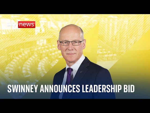 ⁣SNP: John Swinney vows to lead party to next general election as he announces leadership bid
