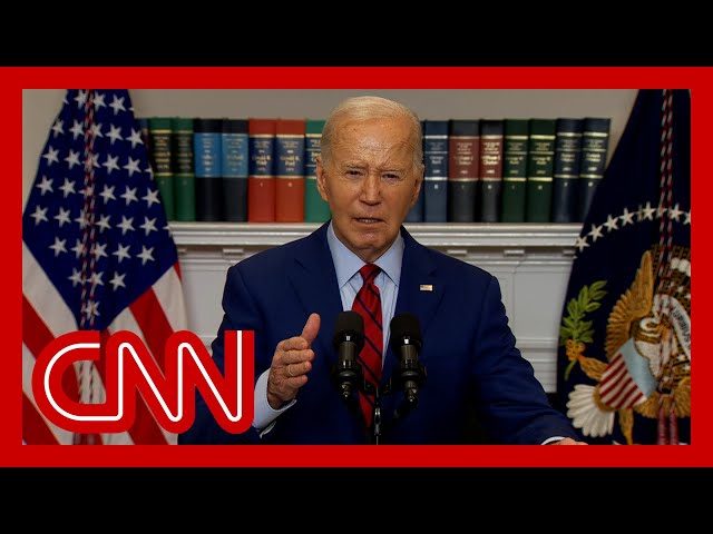 ⁣Biden breaks his silence on nationwide university protests