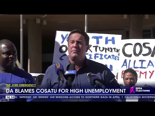 DA blames COSATU for high unemployment