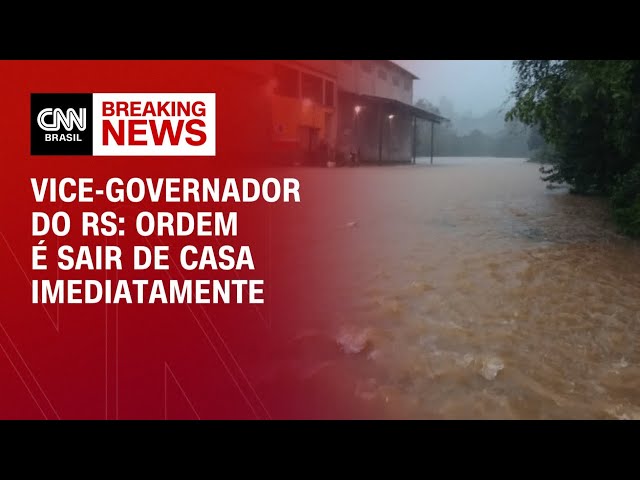 ⁣Vice-governador do RS: "Ordem é sair de casa imediatamente" | BASTIDORES CNN