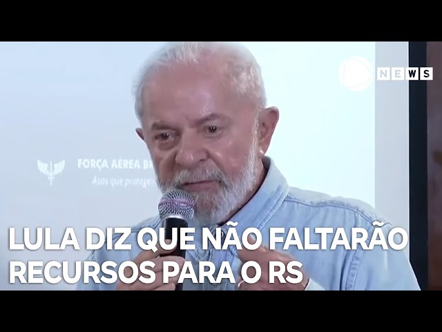 ⁣Lula diz que não faltarão recursos para minimizar danos após chuvas no RS