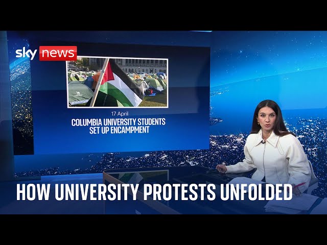 ⁣How the pro-Palestinian protests spread across universities in America