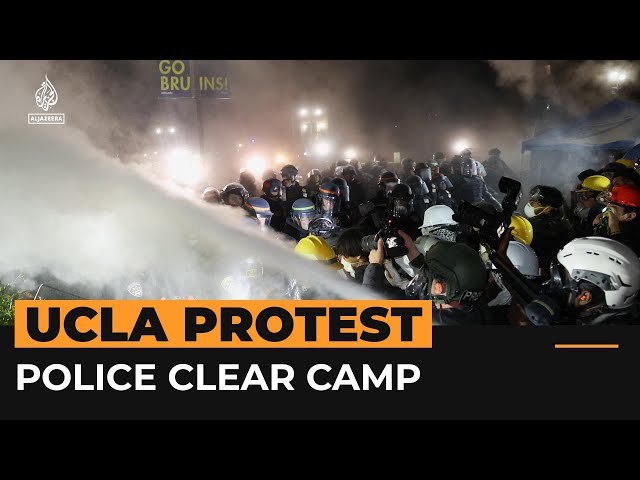 ⁣Police clear pro-Palestine encampment at UCLA | Al Jazeera Newsfeed