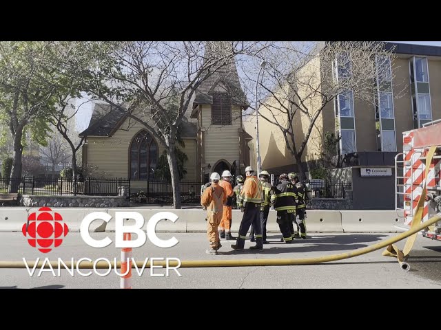 ⁣Fire damages historic church building in Kamloops, B.C.