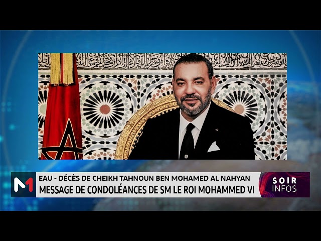 ⁣Message de condoléances et de compassion de SM le Roi au Président des Émirats Arabes Unis