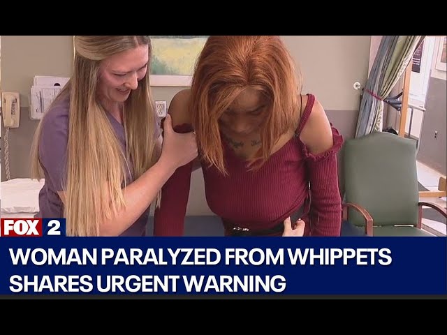 ⁣Woman who suffered paralysis from whippets wants to warn others