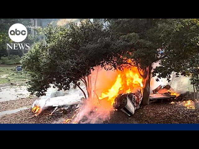 ⁣Pilot dies after plane crashes into neighborhood in Georgia