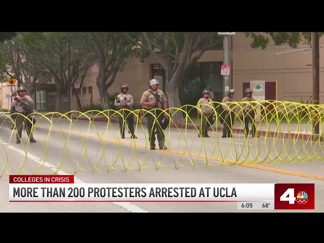 ⁣Protesters arrested from UCLA campus being released from LA jails