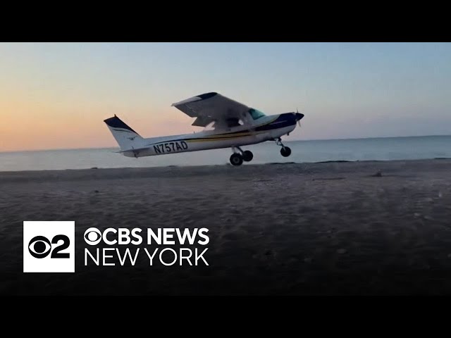 ⁣Small plane makes emergency landing on Long Island beach. Watch the video.