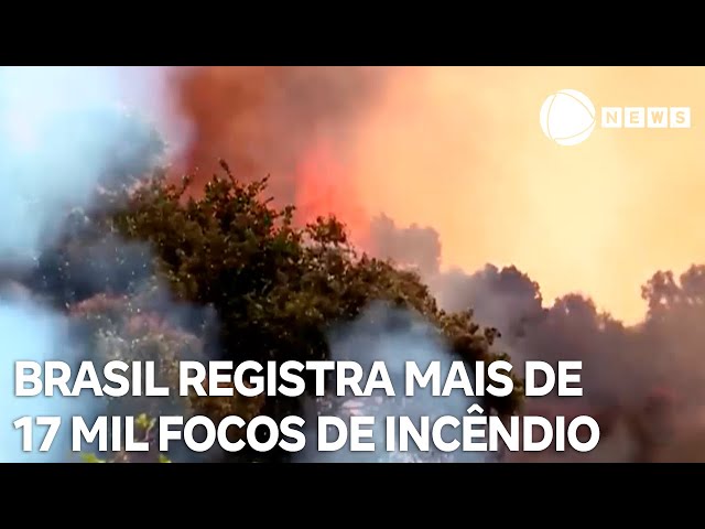 ⁣Brasil registra mais de 17 mil focos de incêndio em 2024