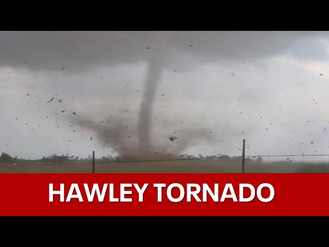 ⁣Hawley tornado caught on camera by Texas storm chaser