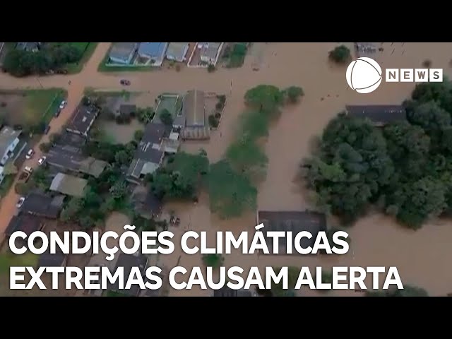 ⁣8 estados brasileiros estão em alerta por condições climáticas extremas