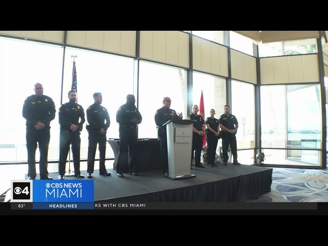 ⁣Miami Police officers hailed as heroes after rescuing Miami Beach officer shot on duty