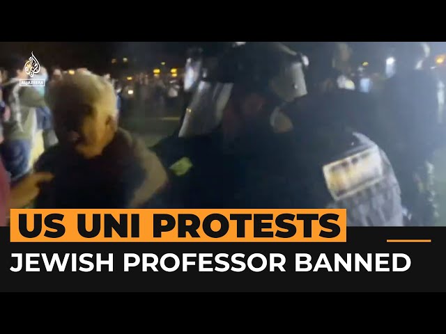 ⁣Jewish professor banned from US campus after arrest | AJ #shorts