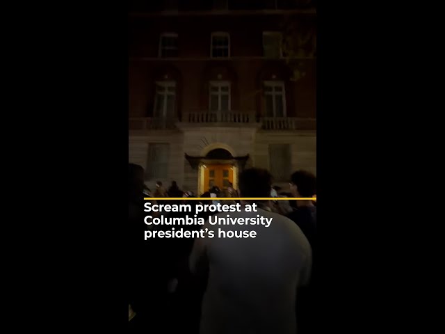 ⁣Scream protest at Columbia University president’s house | AJ #shorts