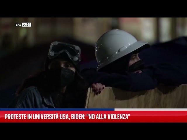 ⁣Proteste nei campus Usa, Biden: "No a violenza"