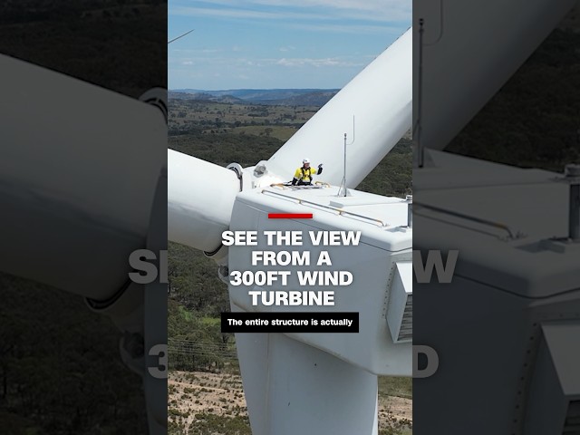 ⁣See the view from a 300-foot wind turbine
