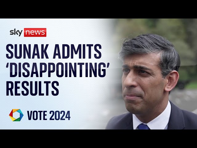 ⁣Sunak admits 'disappointing' results but is 'focused on the job at hand'