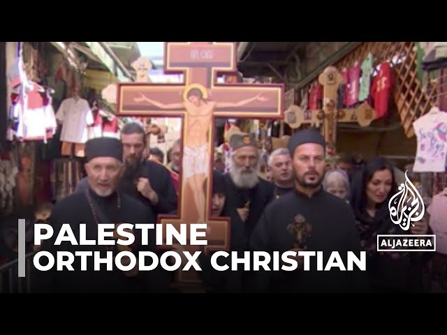 ⁣Orthodox Christian worshippers are marking Good Friday in Occupied East Jerusalem