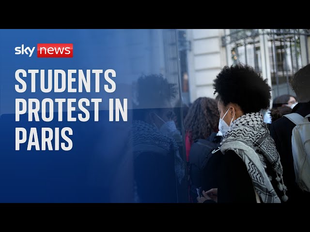 ⁣Watch live: Pro-Palestinian university students in France protest against the Israel-Hamas war
