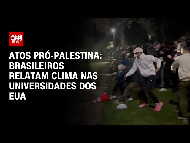 ⁣Atos pró-Palestina: Brasileiros relatam clima nas universidades dos EUA | CNN NOVO DIA