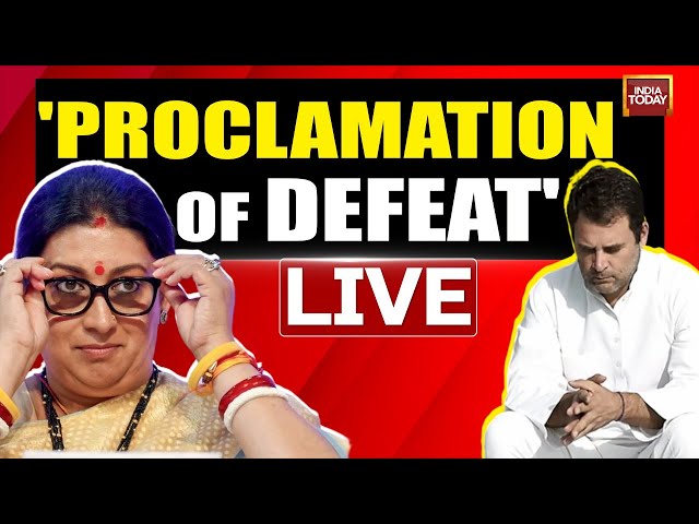 ⁣LIVE | 'Accepted Defeat': Smriti Irani's 1st Response After Rahul Gandhi Dumps Amethi
