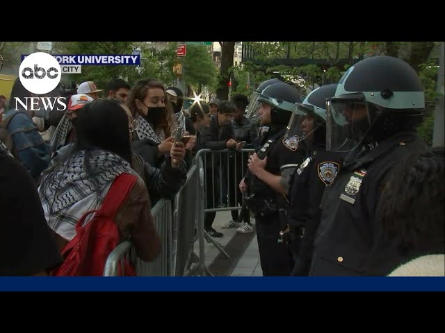 ⁣Police crack down on college protest encampments across the country