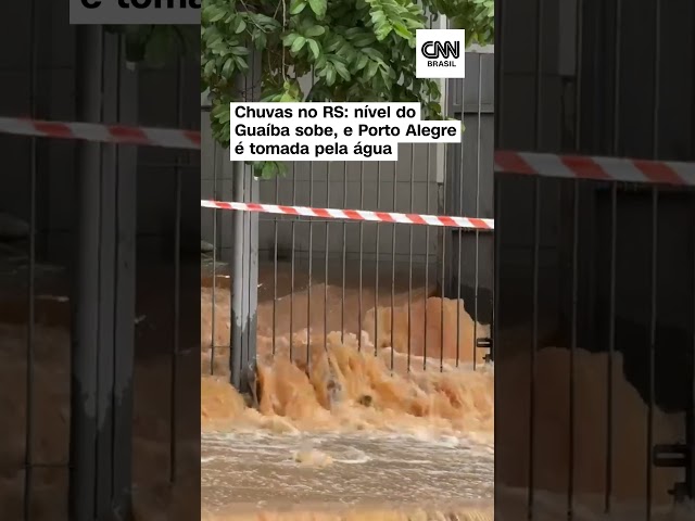 ⁣Fortes chuvas no RS: Porto Alegre é tomada pela água após nível do Lago Guaíba passar dos 4 metros