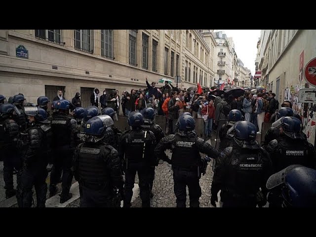 ⁣NO COMMENT: Las protestas universitarias propalestinas se extienden a París