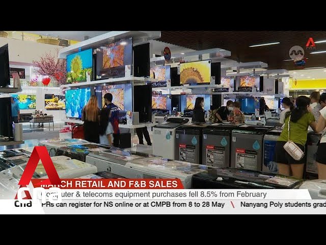 ⁣Singapore's March retail sales climb 2.7% on-year