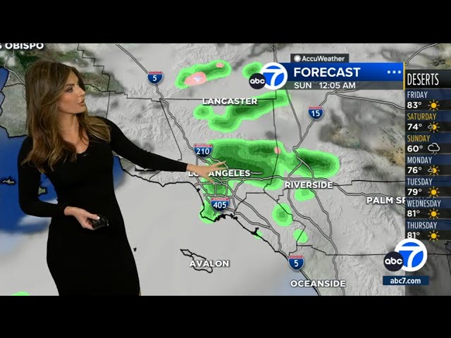 ⁣Weekend rain on tap in SoCal. Here's the timing of the wet weather