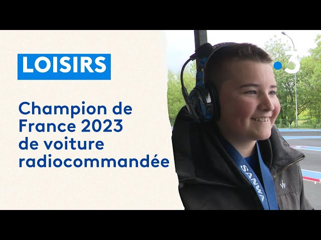 ⁣Fabien Baranger, 15 ans, champion de France 2023 de voiture radiocommandée