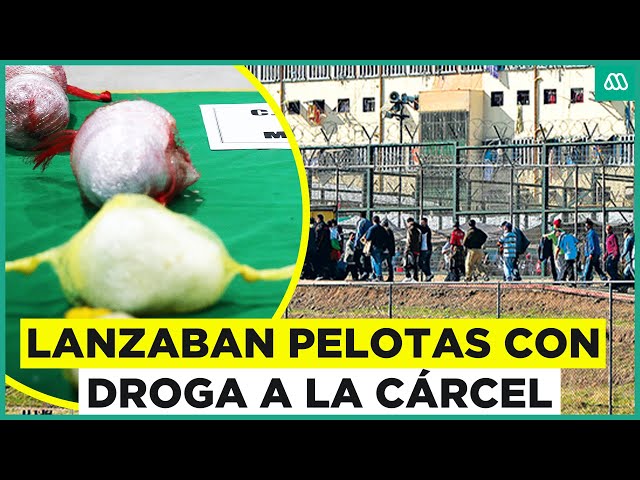 ⁣Hombres lanzan pelotas con droga a la cárcel de Puente Alto
