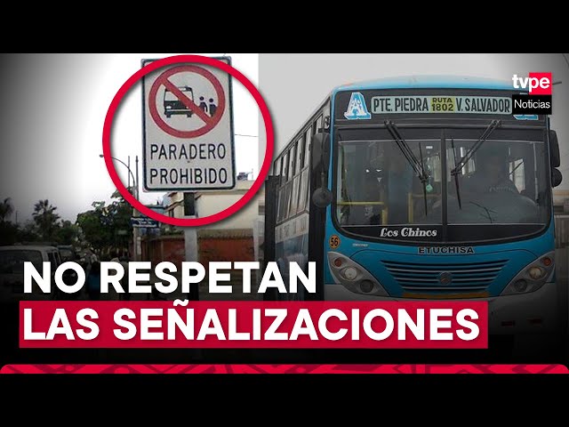 ⁣El Agustino: pasajeros siguen tomando buses en paradero prohibido