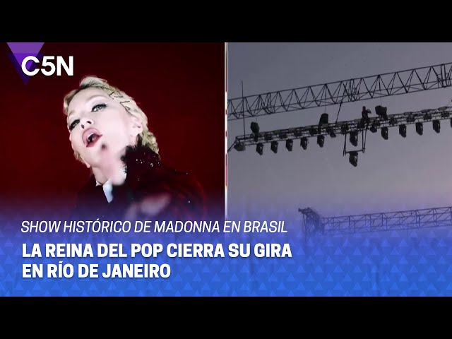 ⁣SHOW HISTÓRICO de MADONNA en BRASIL: la reina del pop cierra su gira en RÍO DE JANEIRO