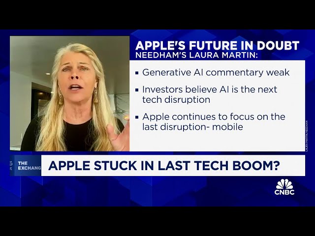 ⁣Apple might be 'stuck in the last tech boom,' says Needham's Laura Martin