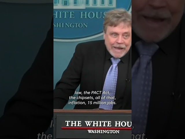 ⁣Mark Hamill, 'Star Wars' actor, joins White House briefing ahead of May 4th #Shorts