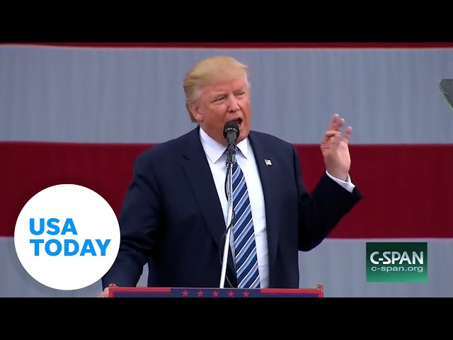 ⁣Jury shown clips from Donald Trump's 2016 campaign in hush money trial | USA TODAY