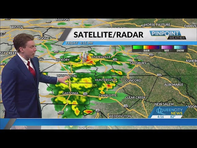 ⁣Tracking weekend showers, storms in the Charlotte area