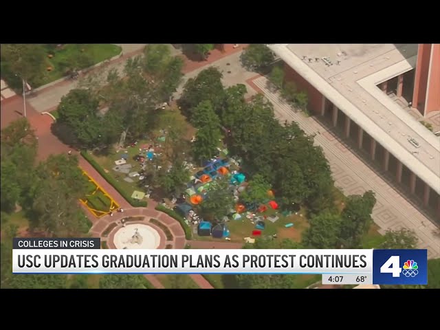 ⁣USC updates graduation plans as protest continues