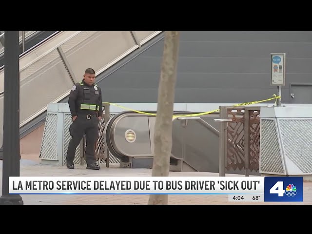 ⁣10% of LA Metro drivers call out sick, delaying service