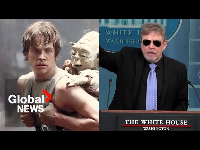 ⁣Star Wars Day: Actor Mark Hamill makes surprise White House appearance for May 4th