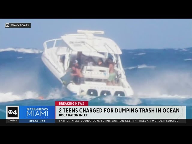 ⁣2 teens turn themselves in after viral video shows buckets of trash being dumped in ocean