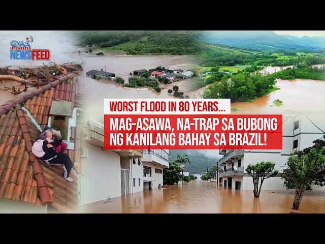 ⁣Worst flood in 80 years... Mag-asawa, na-trap sa bubong... | GMA Integrated Newsfeed