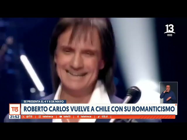 ⁣Roberto Carlos vuelve a Chile con su romanticismo en dos conciertos