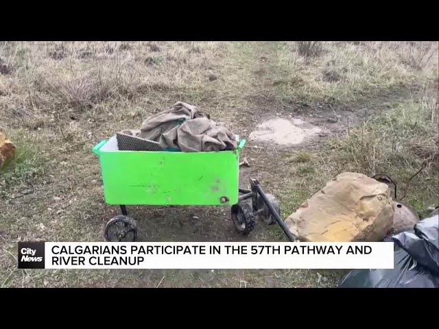 ⁣Calgarians participate in the 57th pathway and river cleanup