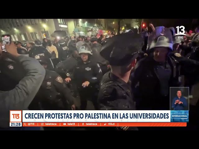 Crecen protestas pro Palestina en las universidades