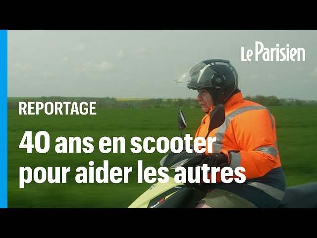 ⁣Après 40 ans sur les routes de l'Oise en scooter, Micheline, auxiliaire de vie, prend sa retrai